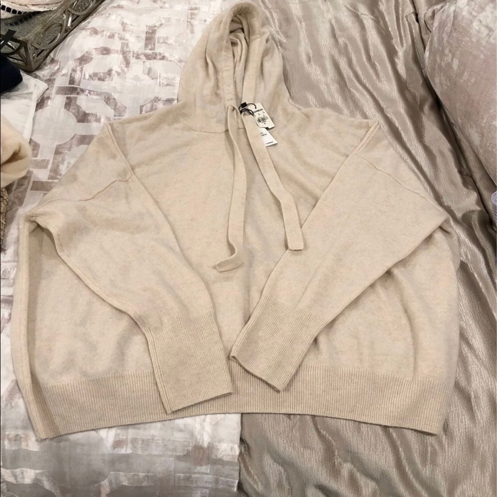 Express cashmere hoodie - oatmeal